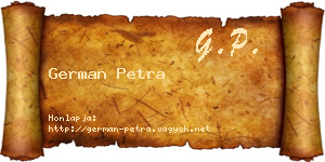 German Petra névjegykártya