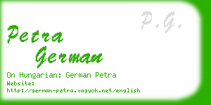 petra german business card